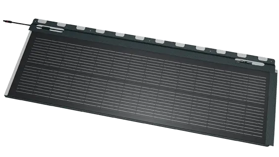 Immagine della tegola fotovoltaica PREFA con cavo fotovoltaico