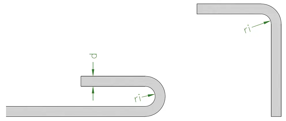 [Translate to Deutsch:] [Translate to Deutsch:] Figura di nastri integrativi PREFA con raggio di piegatura contrassegnato