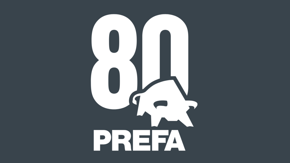 Logo 80 anni PREFA senza slogan