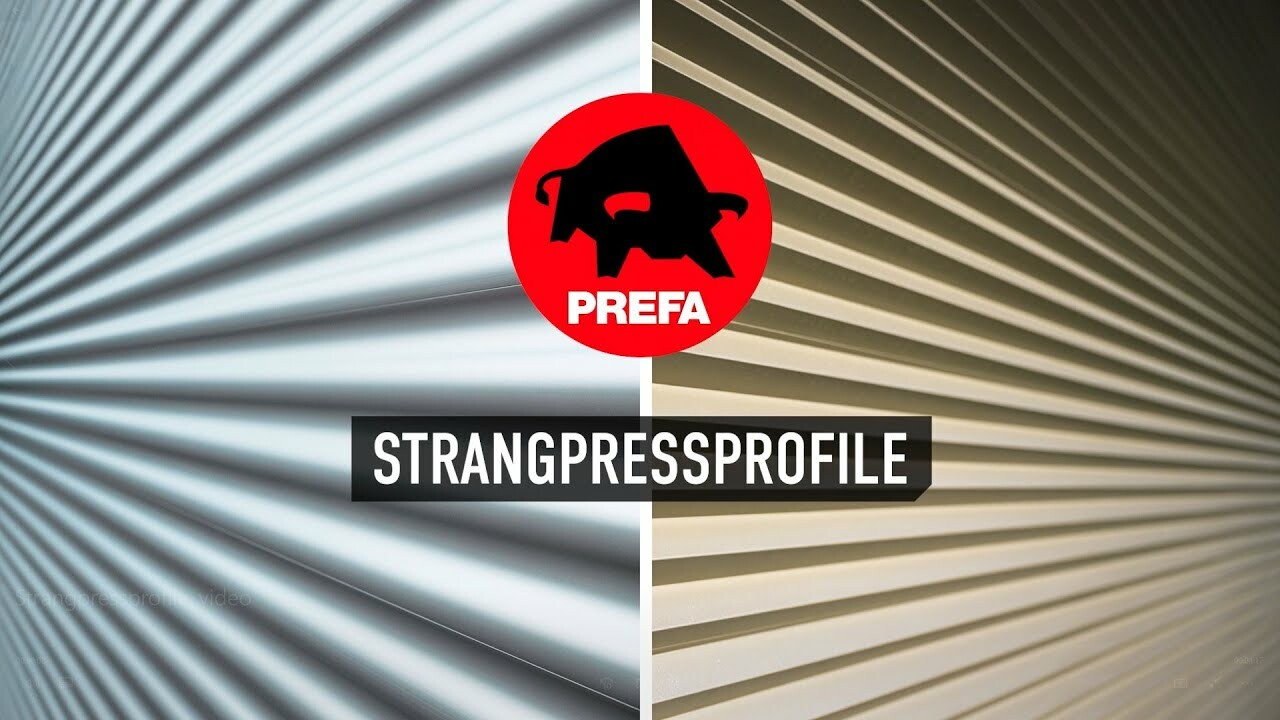 Immagine introduttiva per un breve video PREFA sui profili estrusi: Profilo a zeta e profilo ondulato