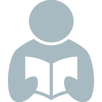 Weiterbildung Icon in hellem grau-blau