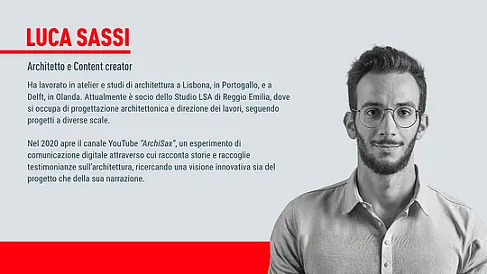Membro della giuria Luca Sassi architetto e Content Creator