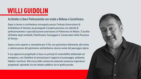 Membro della giuria: Willi Guidolin architetto e libro professionista