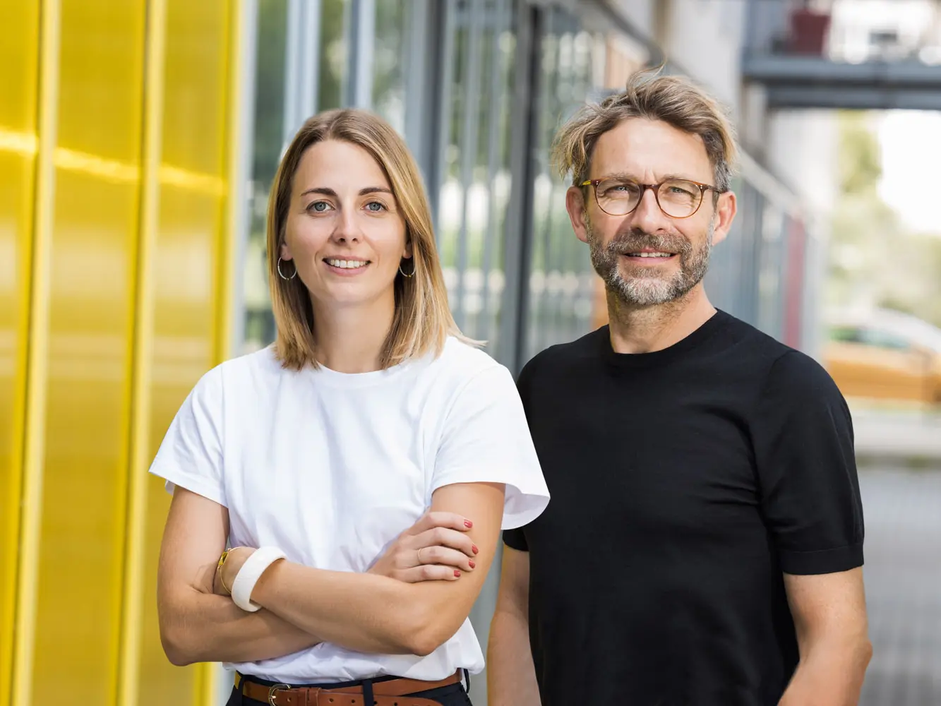 Ritratto degli architetti Mathilde Poupart e Yannick Bohuon dello studio Bohuon Bertic Architectes.