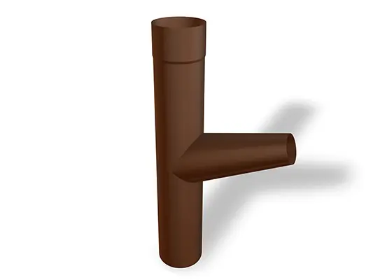 La braga con innesto conico PREFA, Ø 100 x 50-75 mm, consente un passaggio flessibile tra tubi di diverso diametro nei sistemi di drenaggio del tetto.