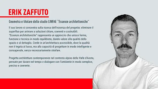 Membro della giuria: Erik Zaffuto progettista