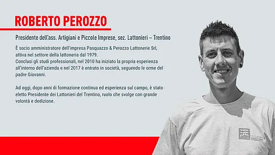 Membro della giuria Roberto Perozzo, Presidente dell’ass. Artigiani e Piccole Imprese Trentino, sez. Lattonieri