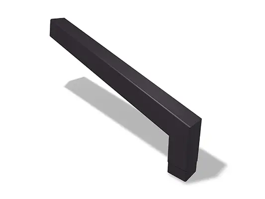 Gomito per pluviale PREFA 72° (lungo), disponibile nelle misure 80 e 100 mm, con dimensioni di 1.000 x 196 mm (visibile).