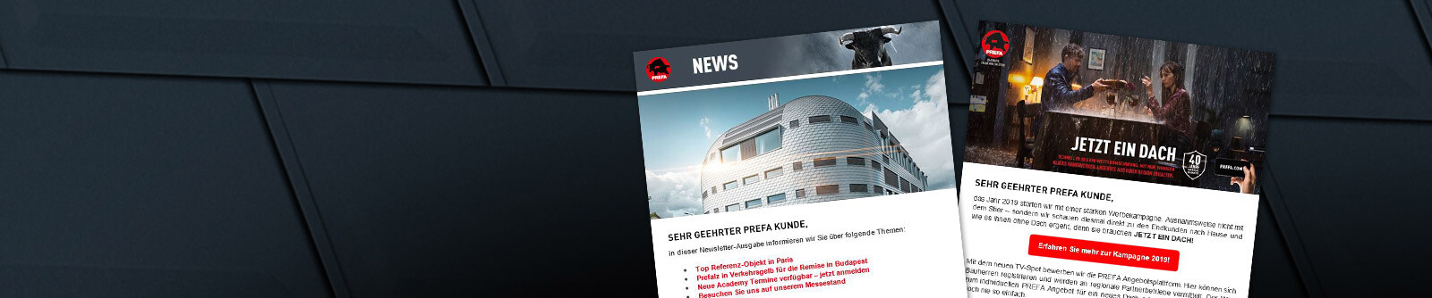 Abbonati gratuitamente alla newsletter PREFA!