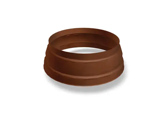 Copribicchiere per terminale PREFA, marrone, 60/115, 80/115, 100/115, 100/150, 120/150 mm, chiusura perfetta per il montaggio su tubi di scarico