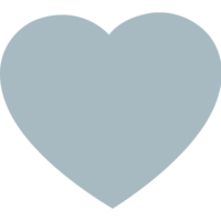 Herz Icon in hellem grau-blau