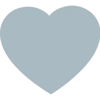 Herz Icon in hellem grau-blau