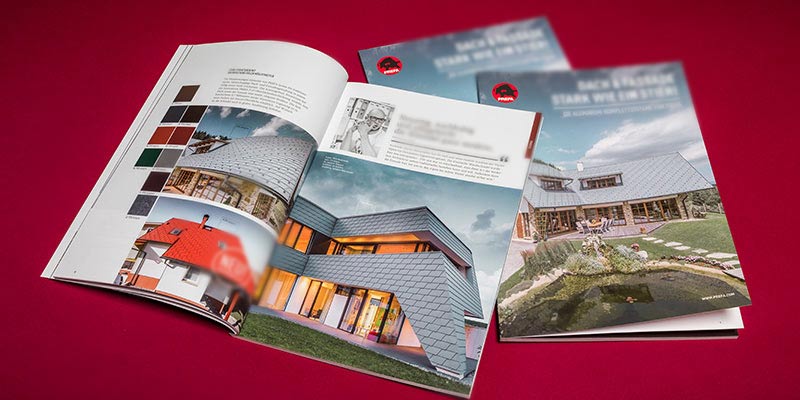Prospekt bestellen - Dachsysteme aus Aluminium – PREFA das Dach, stark wie ein Stier